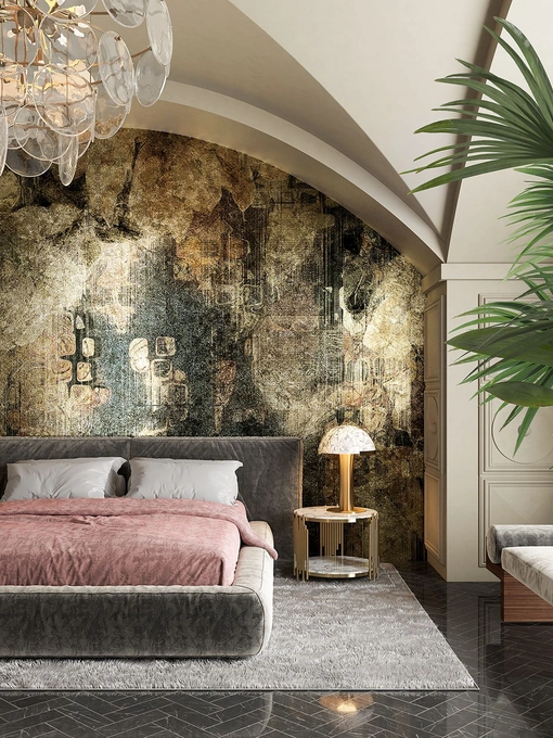 Carta da parati Goldenwall con decorazione artistica Dialium di Inkiostro Bianco