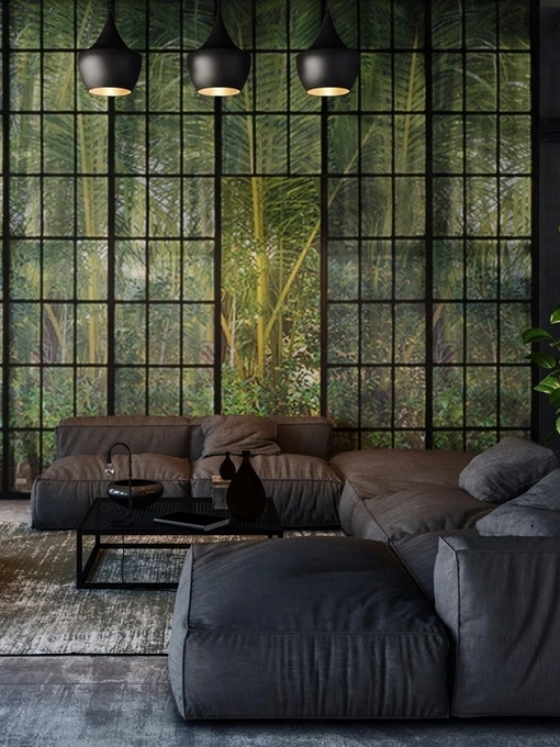 Carta da parati con giardino tropicale Green Wall di Adriani e Rossi