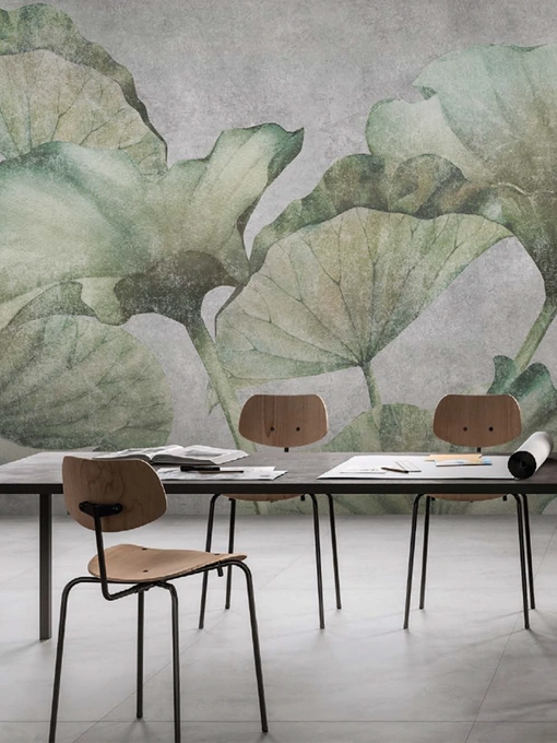 Carta da parati Lotus Leaves di Adriani e Rossi
