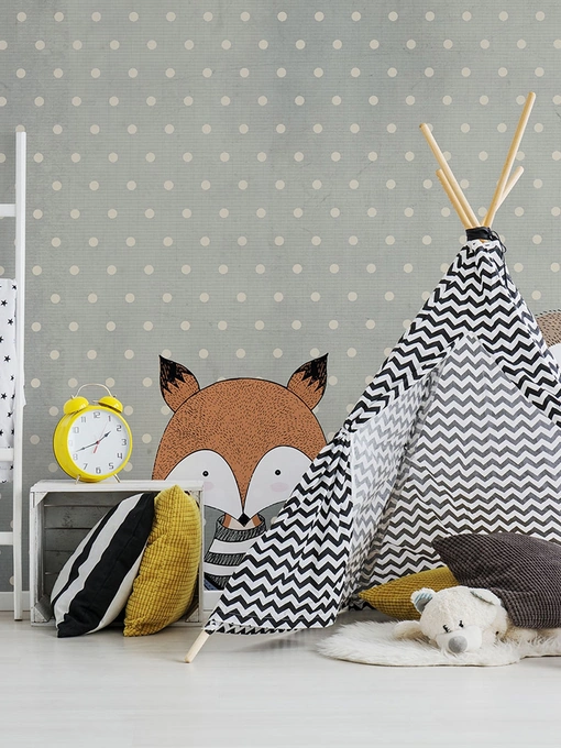 Carta da parati con illustrazione per bambini Sweet Dreams di Inkiostro Bianco