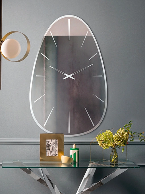 Orologio da muro Capri in cristallo specchiante di Riflessi