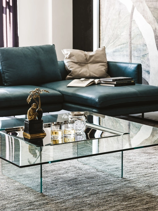 Tavolino Carrè in cristallo di Cattelan Italia