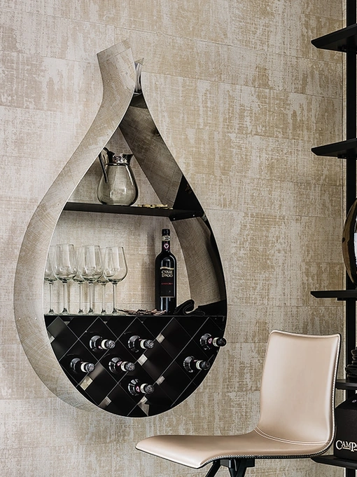 Contenitore portabottiglie di design Drop in acciaio di Cattelan Italia