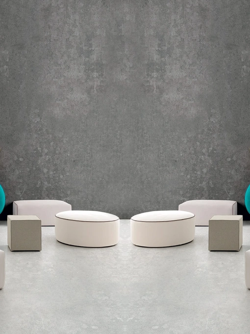 Pouf Collection in tessuto con varie forme di Felis