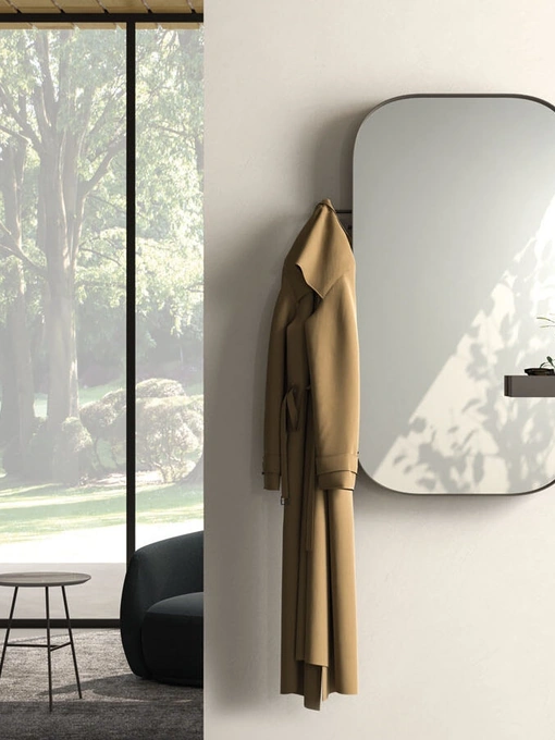 Specchio con cornice in metallo brunito Smart di Orme