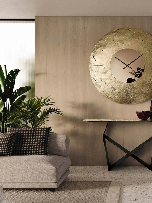 Orologio in vetro fuso martellato Space di Capodarte