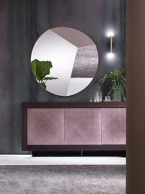 Specchio tridimensionale con superfici inclinate Circle di Riflessi