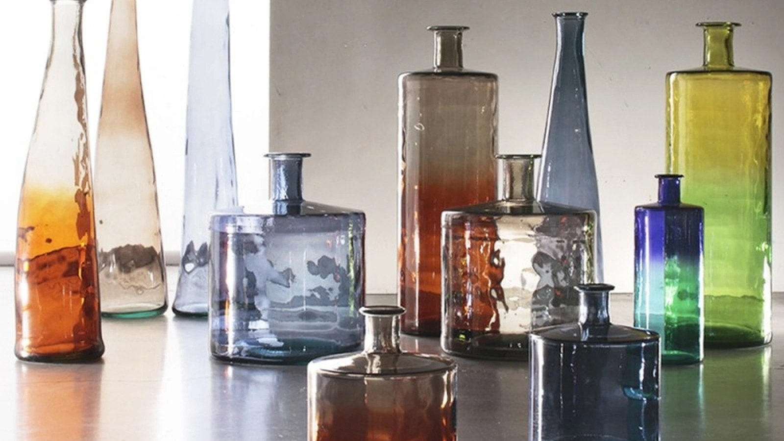 Vaso Aurora Boreale in vetro riciclato di Adriani e Rossi
