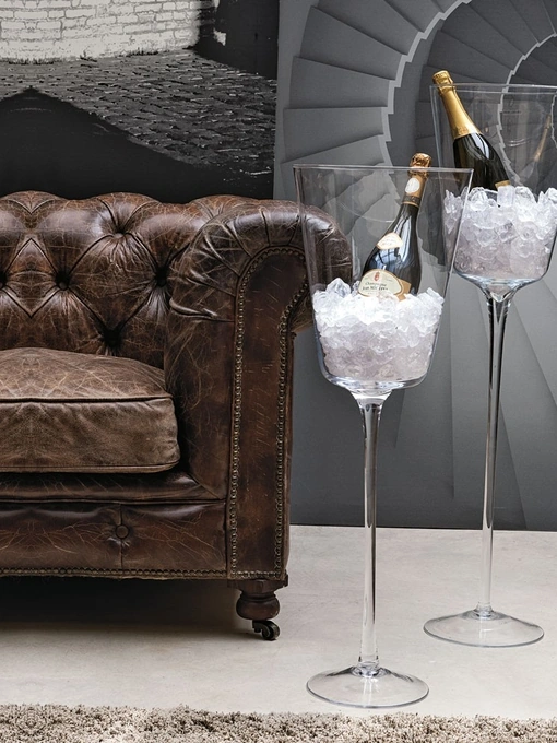 Vaso King in vetro a forma di calice di Adriani e Rossi