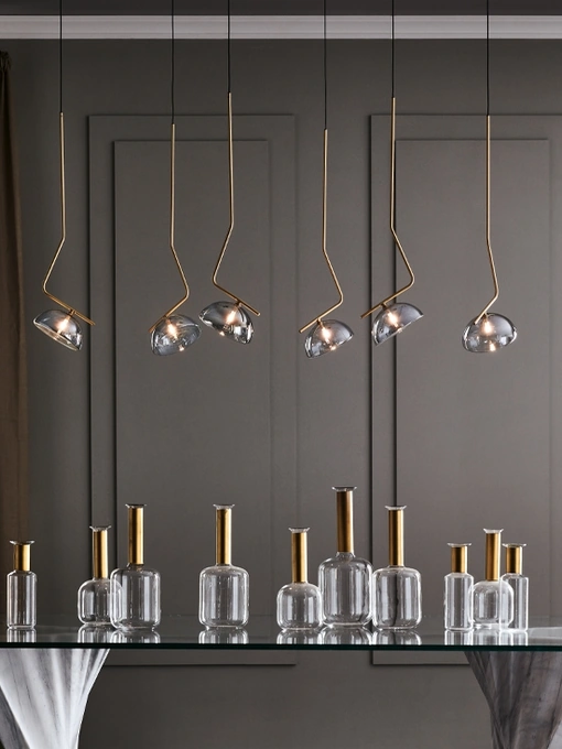 Lampada a sospensione in metallo e vetro Sunset di Cattelan Italia