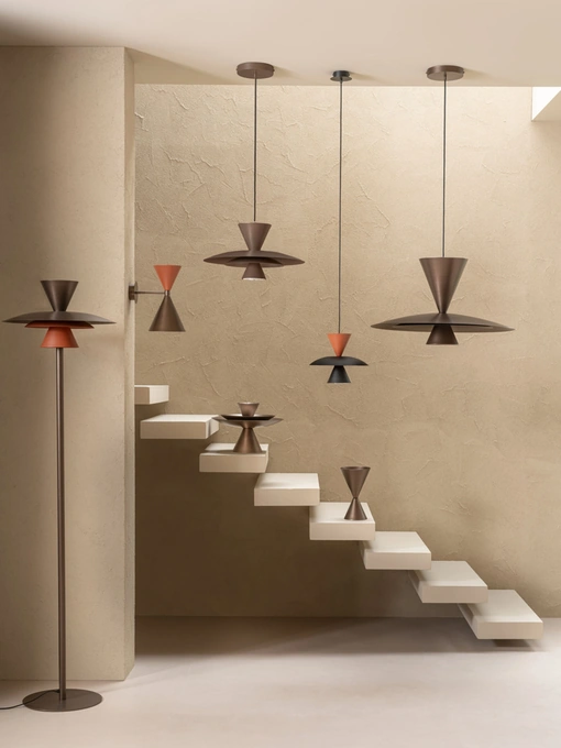 Lampada in metallo verniciato Chiara di Riflessi