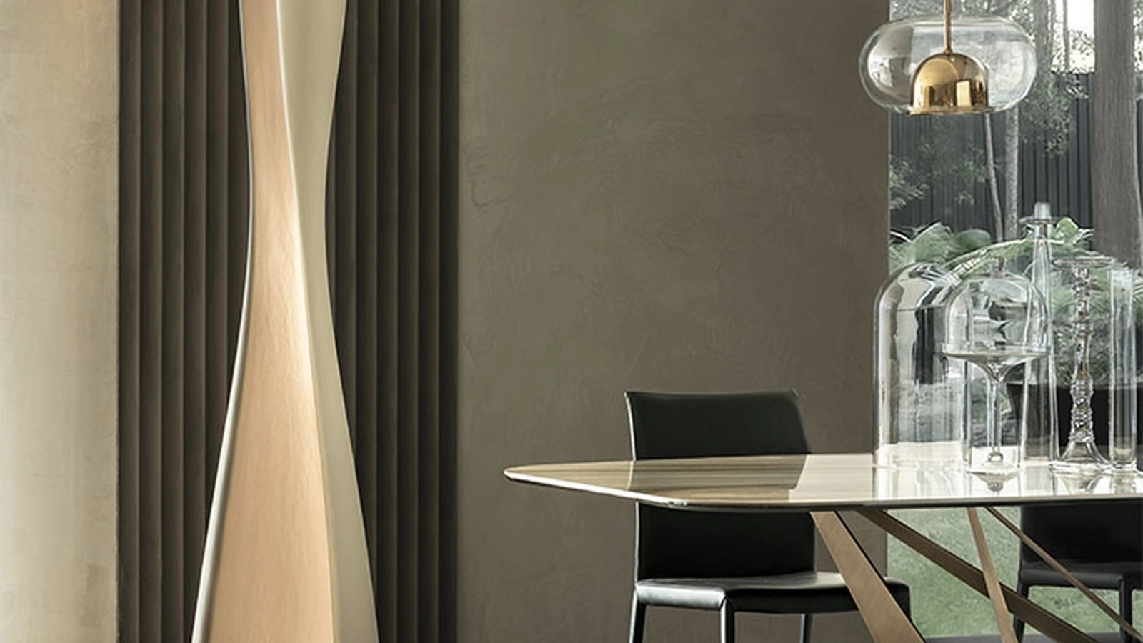 Lampada da terra in argilla Diploma di Cattelan Italia