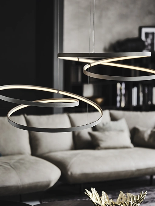 Lampada a sospensione in acciaio e luce a led Heaven di Cattelan Italia