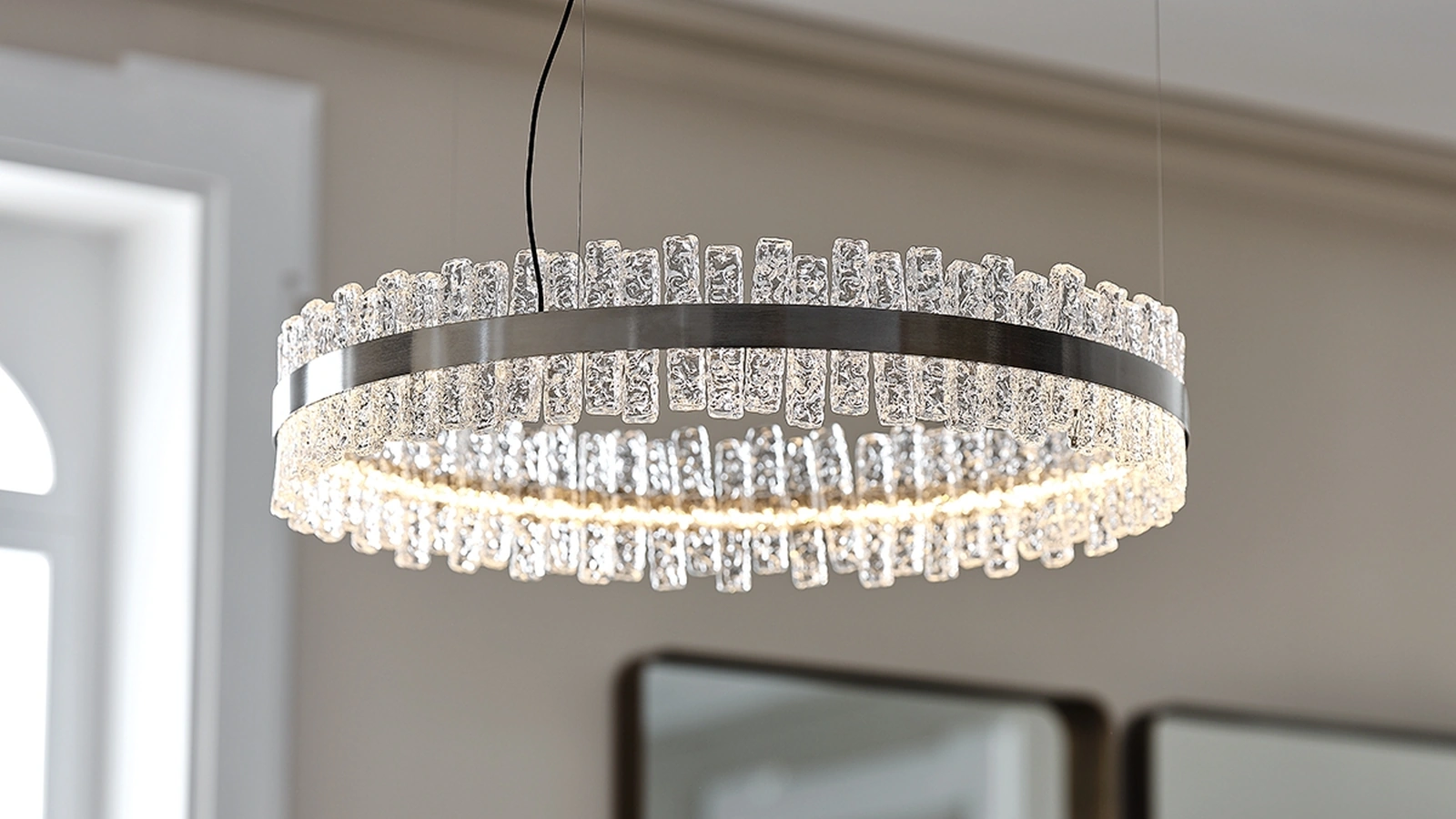 Lampada a sospensione in vetro Phoenix di Cattelan Italia