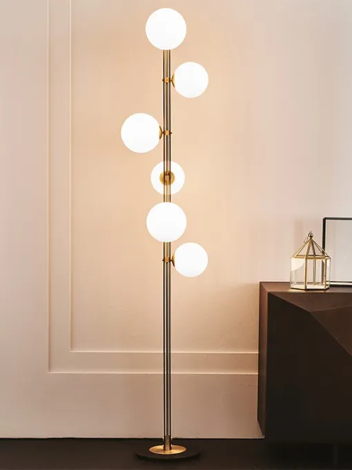 Lampada da terra Planeta in metallo e vetro di Cattelan Italia