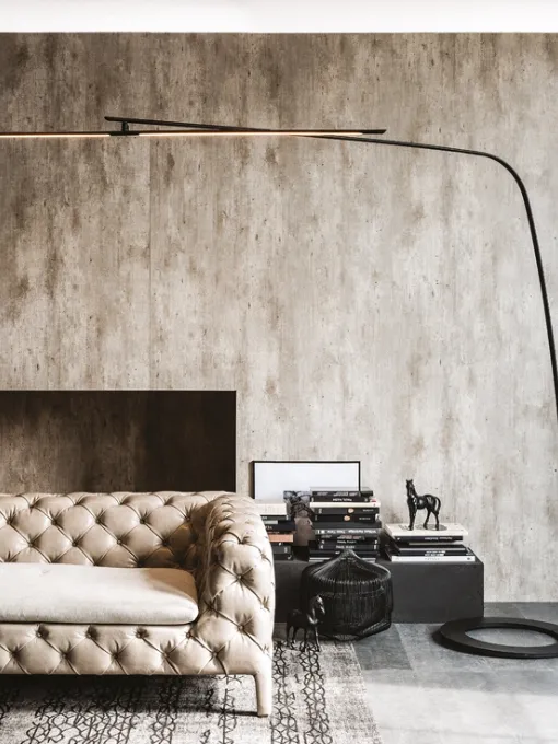 Lampada da terra in acciaio verniciato con luce a led Stealth di Cattelan Italia