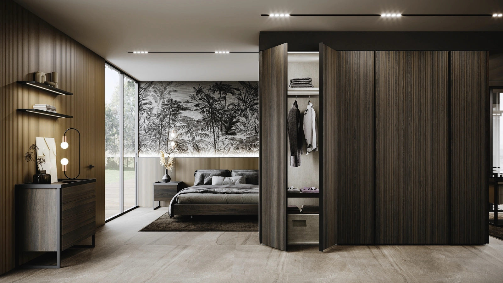 Armadio ad anta battente in rovere Always di GF Interiors