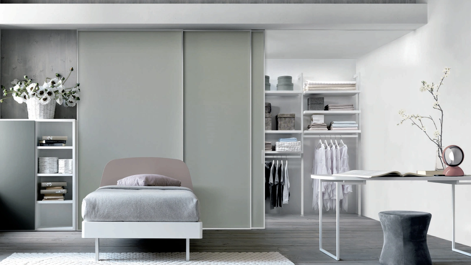 Cabina Armadio in nobilitato bianco Simply comp 316 di Doal