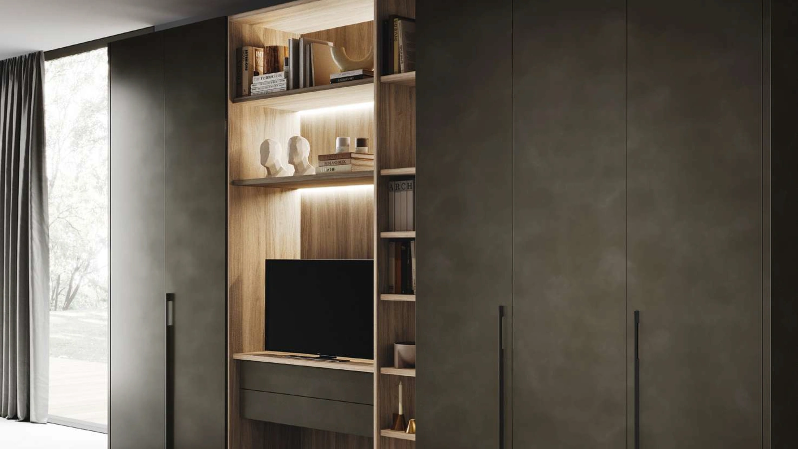 Armadio Flat in laccato Metallico di GF Interiors