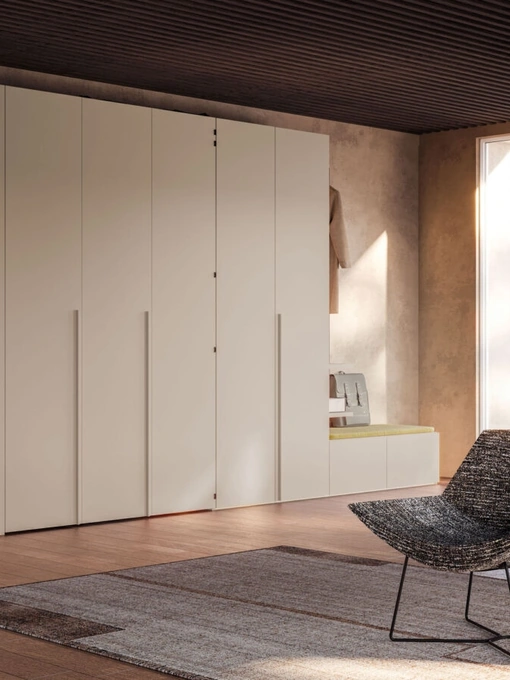 Armadio Home Office 10 in laccato opaco ecrù di Orme