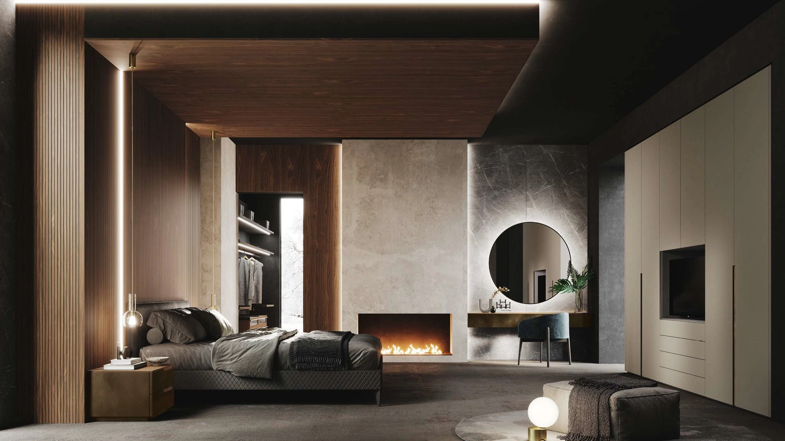 Armadio con ante battenti Stage Cappuccino di GF Interiors
