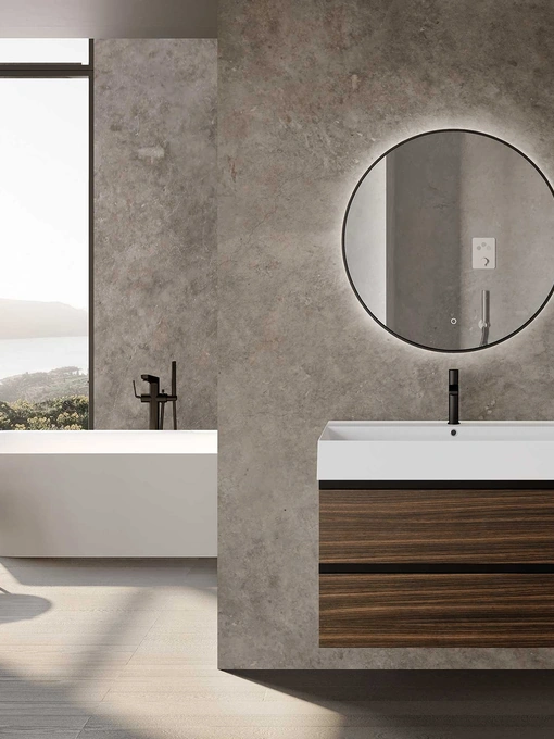 Mobile da Bagno sospeso Block System Tube C27 di Baxar