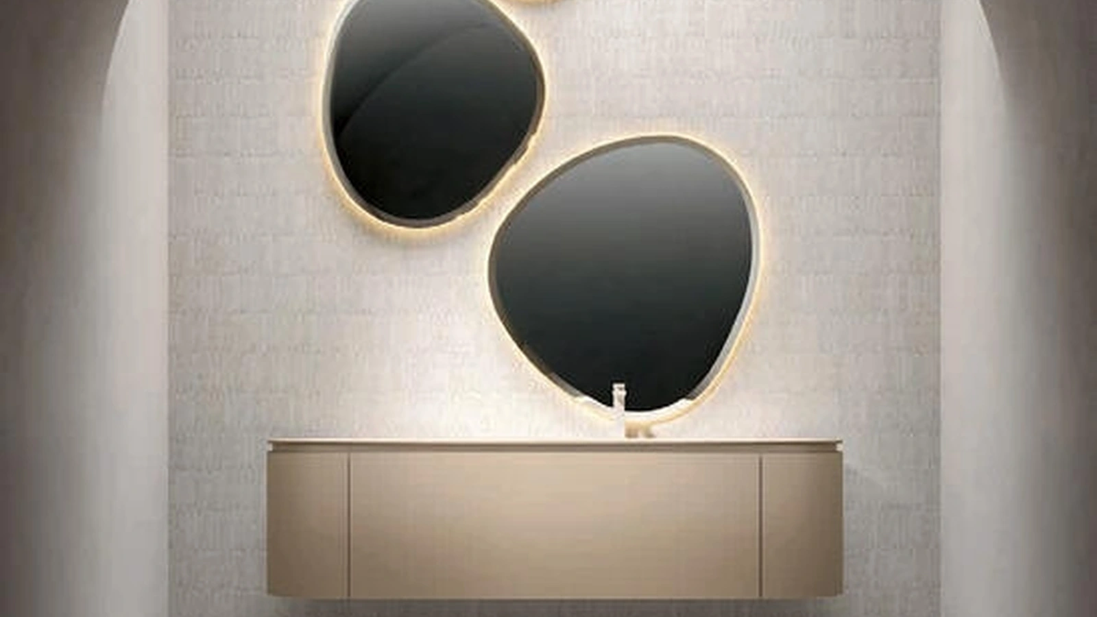Mobile da Bagno sospeso laccato opaco Nocciola Calipso 2343 di Edoné