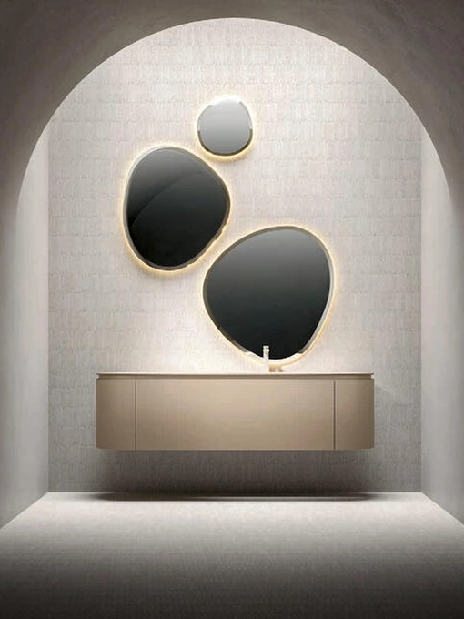 Mobile da Bagno sospeso laccato opaco Nocciola Calipso 2343 di Edoné