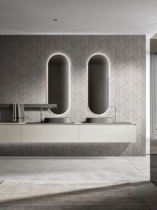 Mobile da Bagno sospeso Chrono 2301 laccato opaco Agata di Edoné