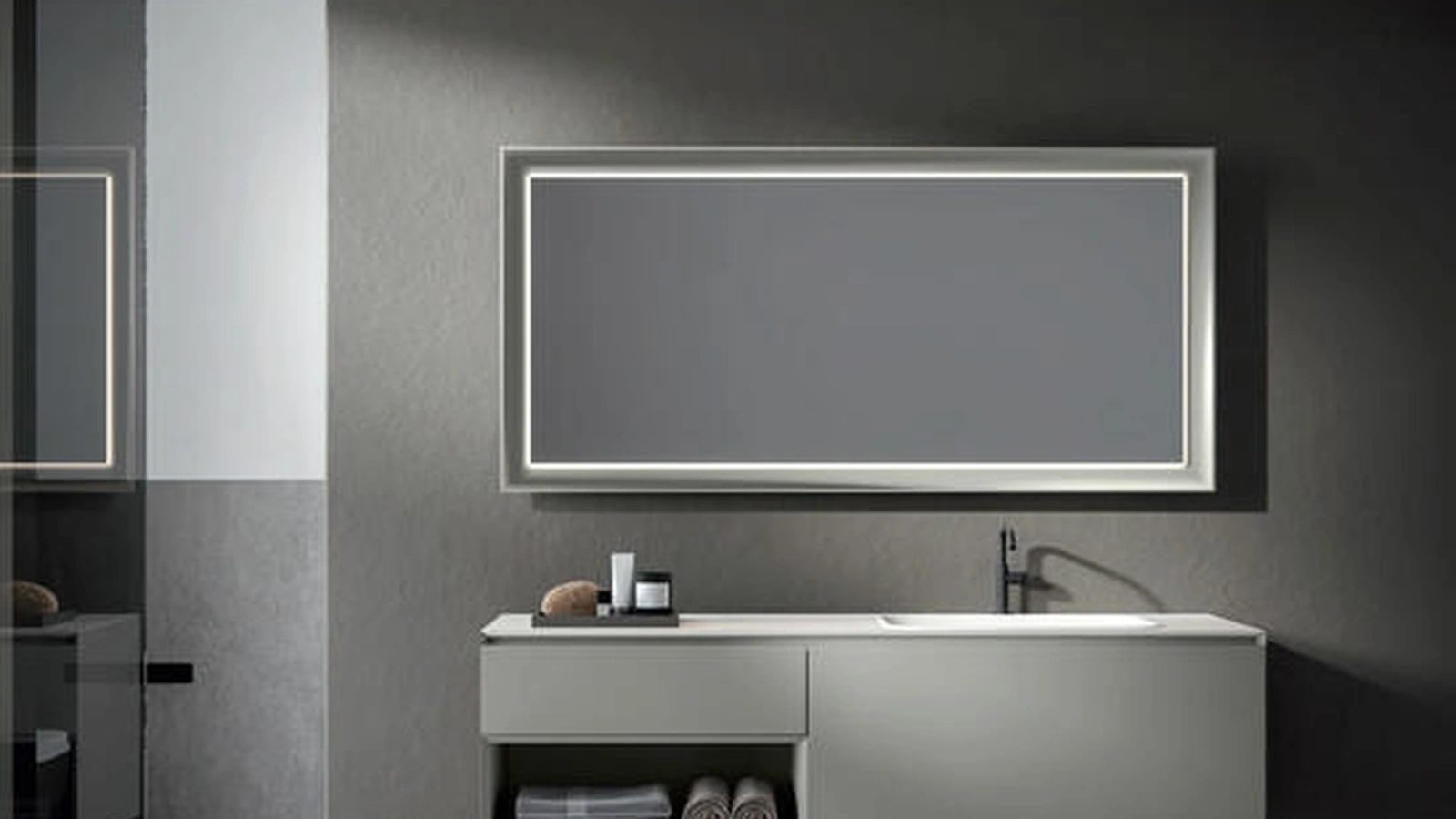 Mobile da Bagno sospeso laccato opaco Londra Chrono 2305 di Edoné