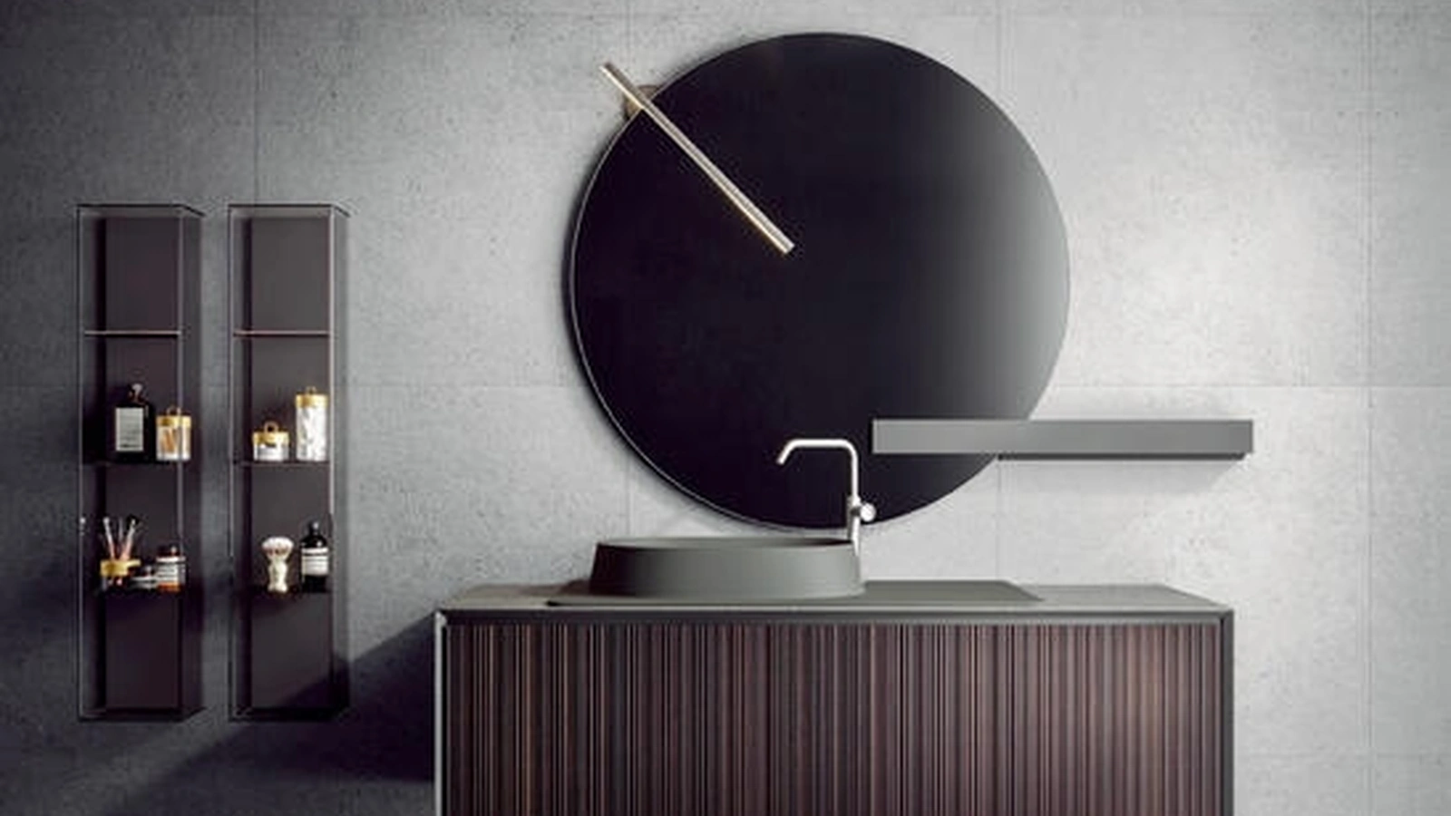 Mobile da Bagno sospeso Crio 2310 in Rovere termotrattato di Edoné