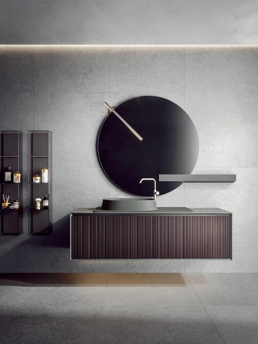 Mobile da Bagno sospeso Crio 2310 in Rovere termotrattato di Edoné