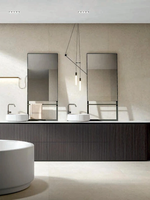 Mobile da Bagno Calipso 2344 in impiallacciato Castagno tinto di Edoné