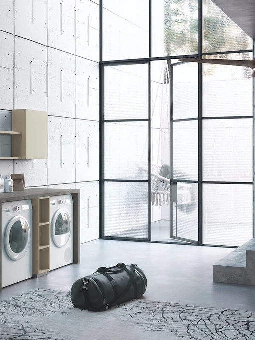 Mobile da Bagno per lavanderia laccato opaco Laundry 01 di Puntotre