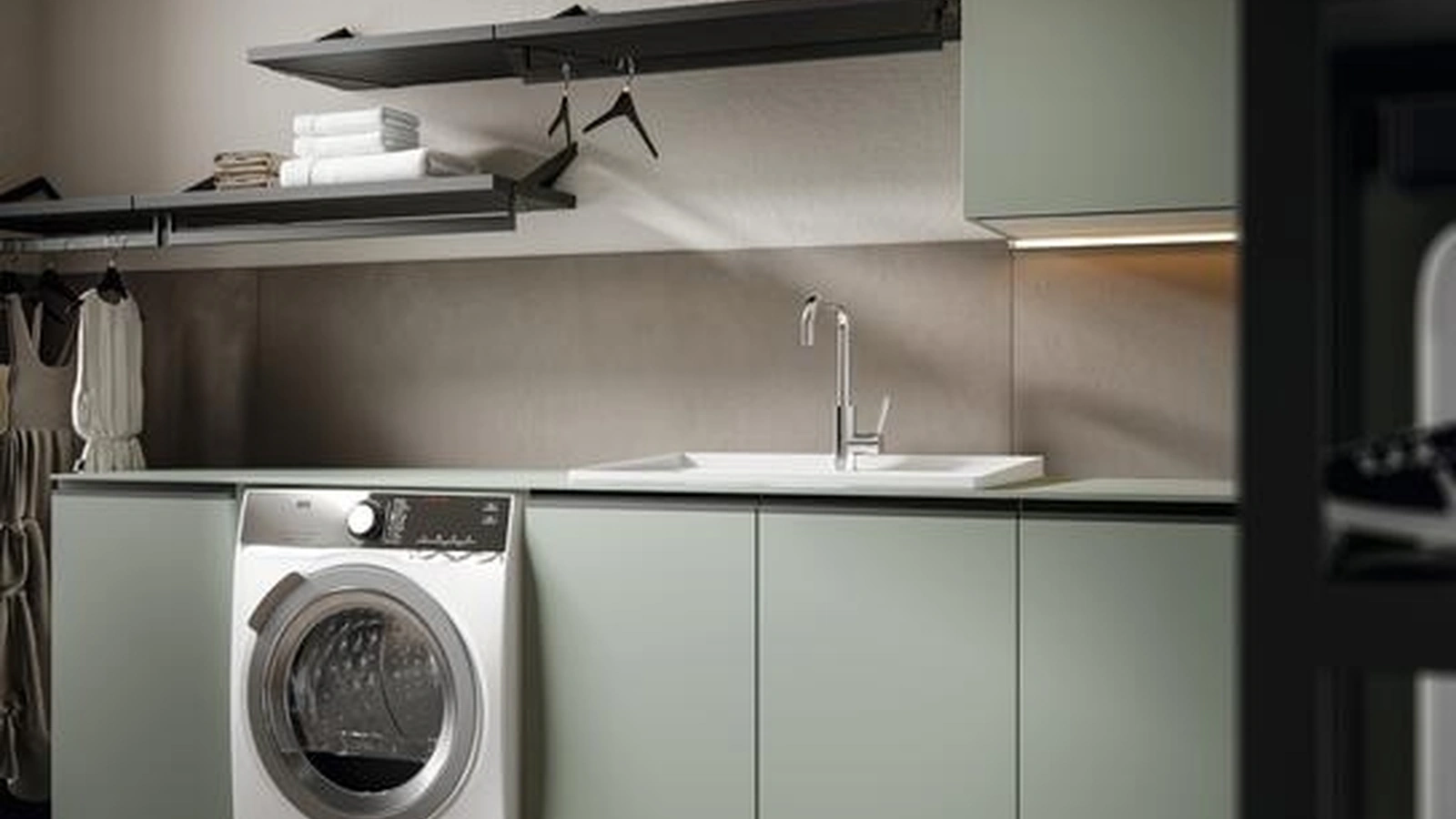 Mobile da Bagno per lavanderia Minerva 05 in nobilitato Prato di Edoné