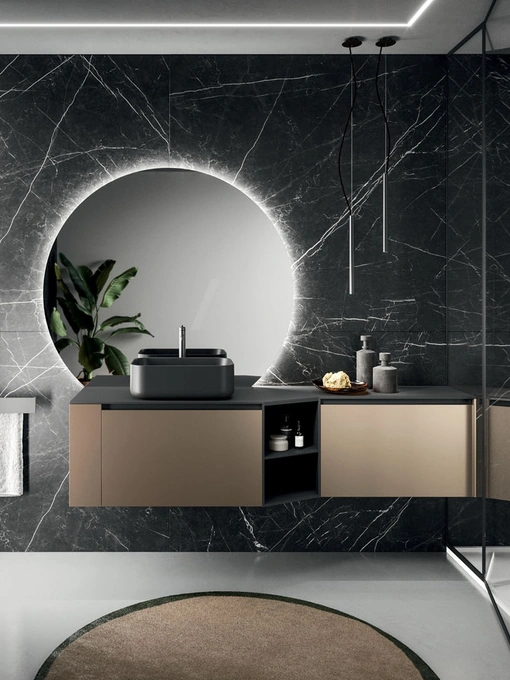 Mobile da Bagno sospeso Modo Project 12 in tecnometal Bronzo di Arrital