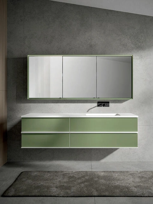 Mobile da Bagno sospeso laccato opaco Cactus Rea 010 di Edoné