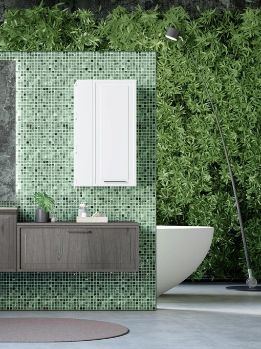Mobile da Bagno sospeso in legno Paraiso Cemento Roma 02 di Puntotre