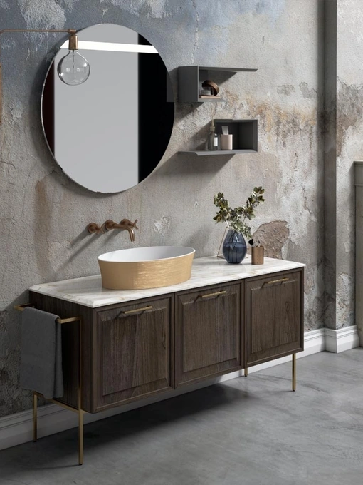Mobile da Bagno a terra in legno Paraiso Moro Roma 08 di Puntotre
