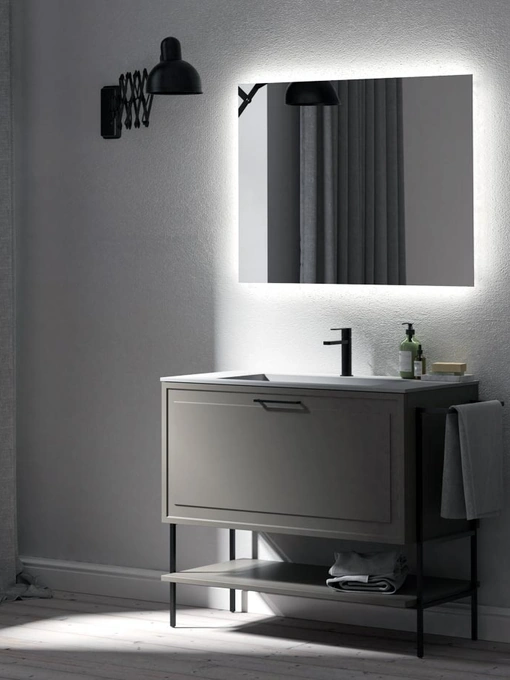 Mobile da Bagno a terra laccato opaco Roma 10 di Puntotre