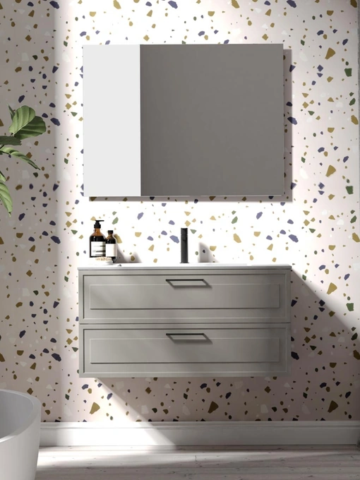 Mobile da Bagno sospeso laccato opaco Roma 11 di Puntotre