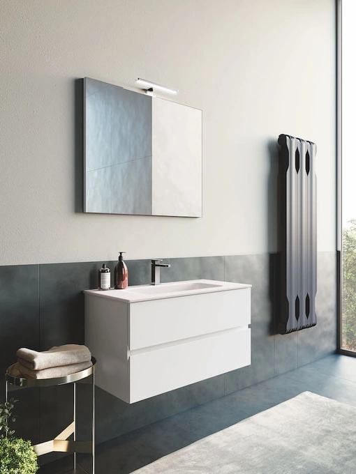 Mobile da Bagno sospeso laccato Bianco Up & Down 08 di Puntotre