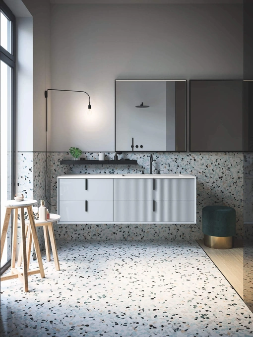 Mobile da Bagno sospeso laccato opaco Vertigo 10 di Puntotre