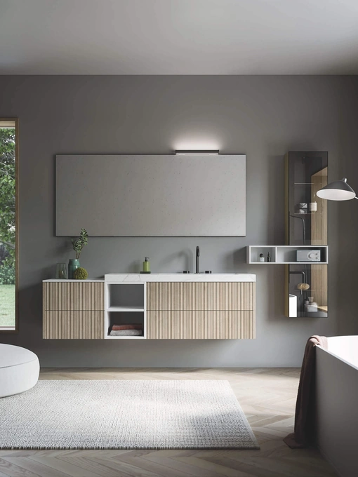 Mobile da Bagno Vertigo in polimerico finitura effetto legno 08 di Puntotre