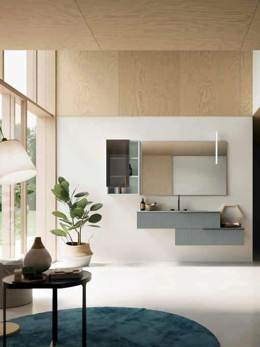 Mobile da Bagno sospeso laccato opaco Vertigo 09 di Puntotre
