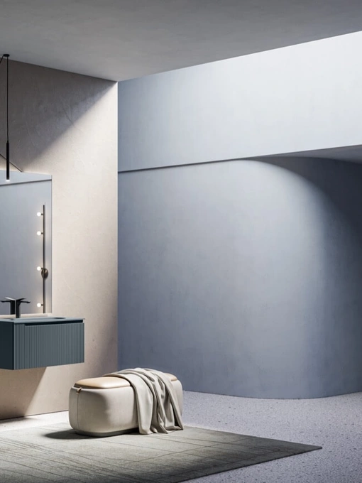 Mobile da Bagno sospeso laccato opaco Vertigo Evolution 03 di Puntotre