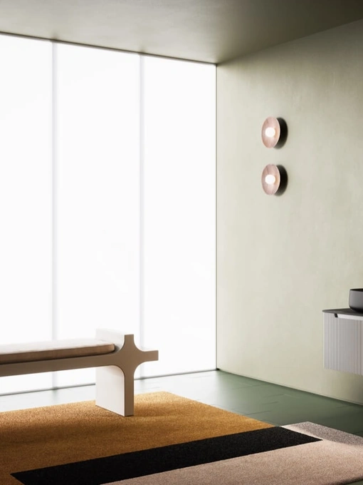 Mobile da Bagno sospeso dalla forma asimmetrica laccato opaco Vertigo Evolution 09 di Puntotre