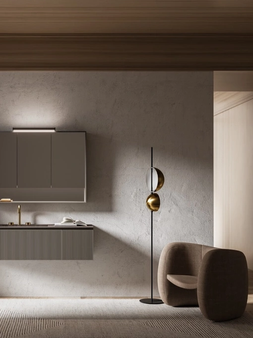 Mobile da Bagno sospeso laccato opaco Vertigo Evolution 10 di Puntotre