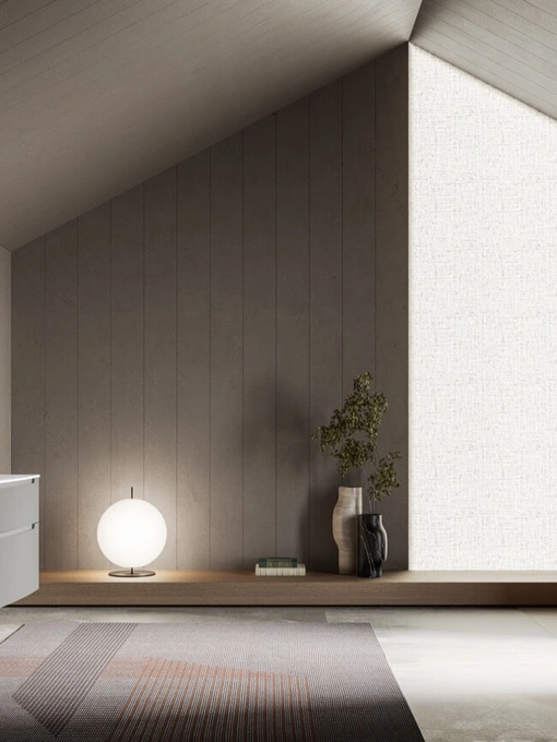 Mobile da Bagno sospeso con base curva laccato opaco Vertigo Evolution 13 di Puntotre