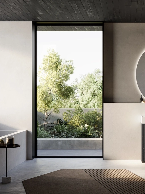 Mobile da Bagno a terra Vertigo 15 in polimerico Frassino Nero di Puntotre